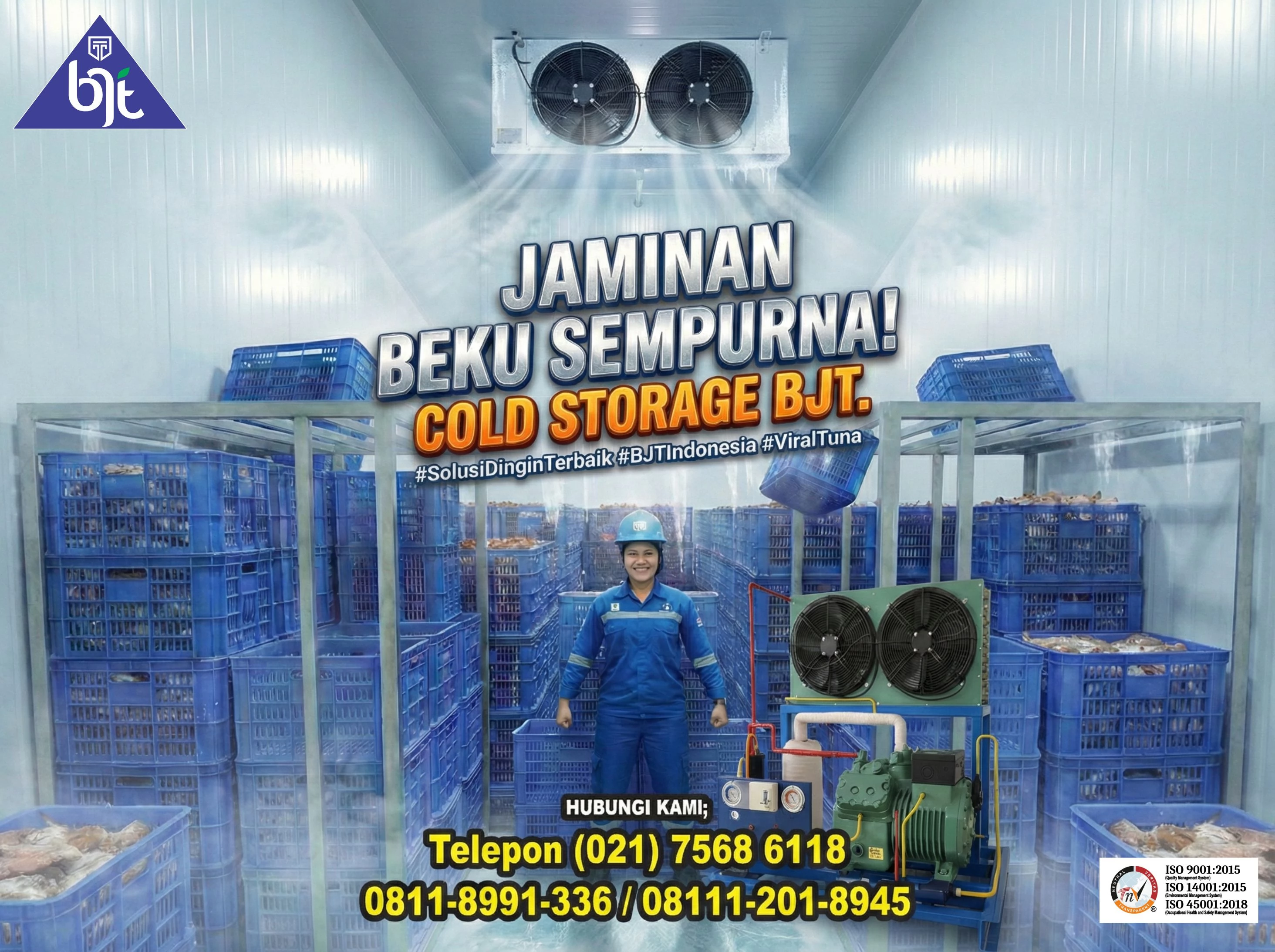Cooling storage system outdoor mesin gudang pendingin BJT
